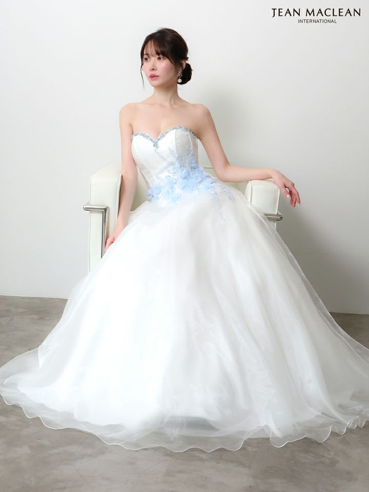 JEAN MACLEAN ジャンマクレーン 立体ローズフラワーモチーフ/ビジュー/姫/ロングドレス  ja51005