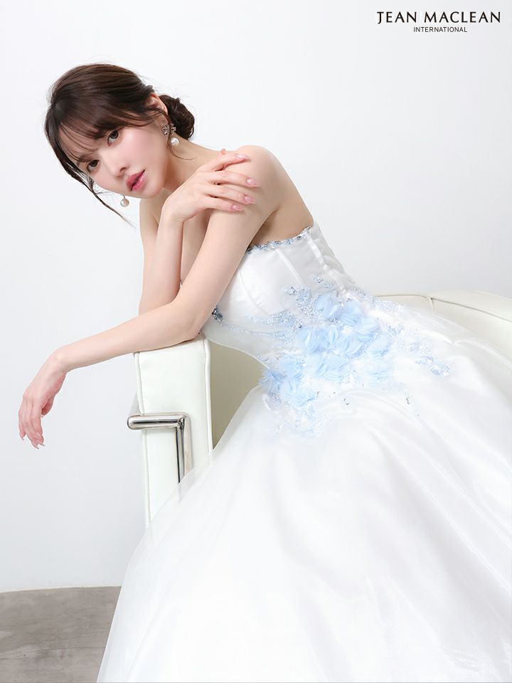 JEAN MACLEAN ジャンマクレーン 立体ローズフラワーモチーフ/ビジュー/姫/ロングドレス  ja51005