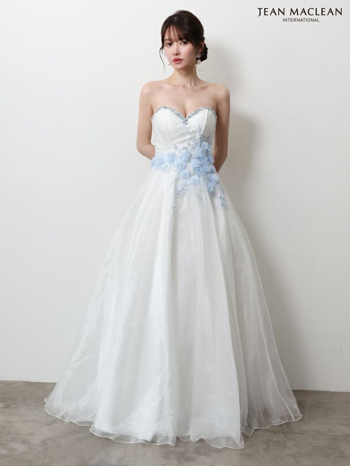 JEAN MACLEAN ジャンマクレーン 立体ローズフラワーモチーフ/ビジュー/姫/ロングドレス  ja51005