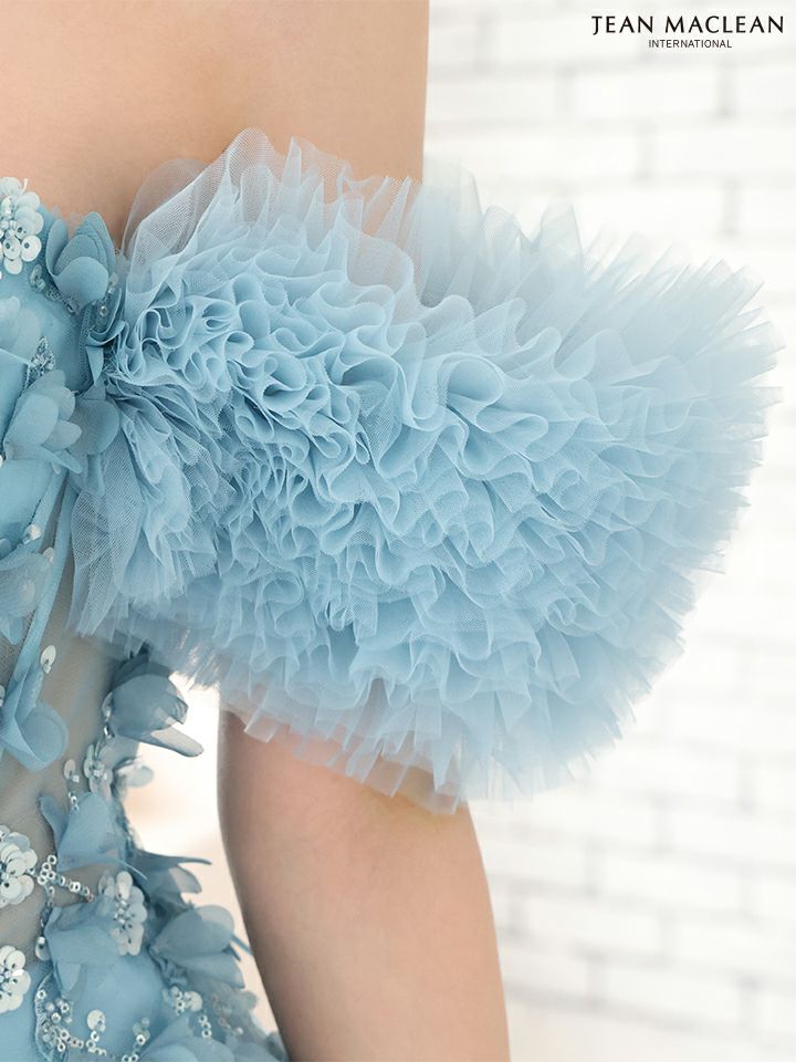 JEAN MACLEAN ジャンマクレーン スパンコールフラワーモチーフ/ボリュームフリルスリーブ/オフショル/姫/ロングドレス ja51767-c