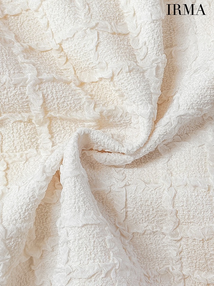 IRMA イルマ バイカラー/パイピング/リボンブローチ付き/パールビジュー/セミフレア/ミニドレス ir55086-c