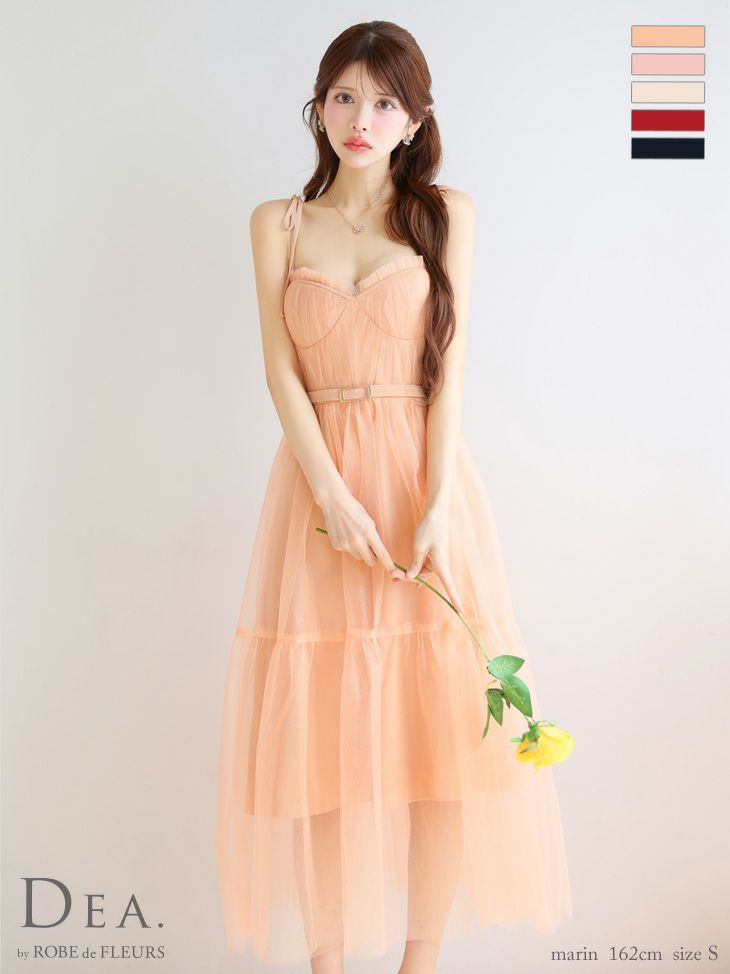 DEA. ディア バイ ローブドフルール ショルダーリボンフレアチュール