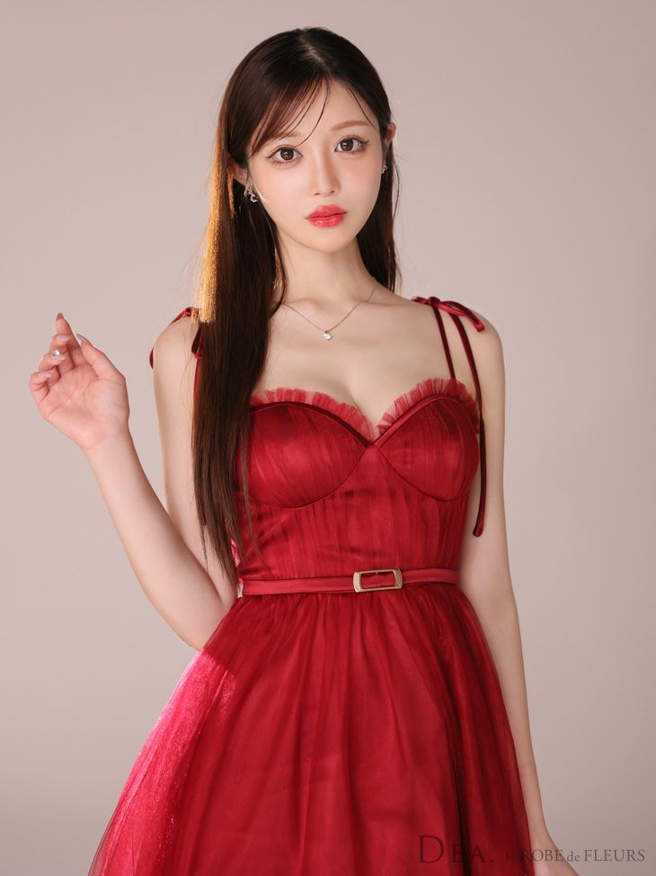 DEA. ディア バイ ローブドフルール ショルダーリボンフレアチュール