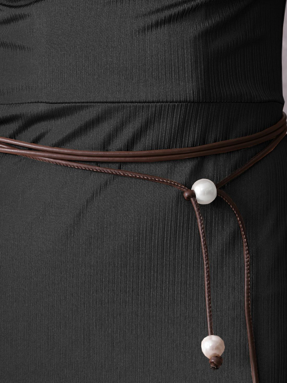 Veautt ヴュート アシンメトリーネックドレープベルト付きタイトミディアムドレス vt022528-ks