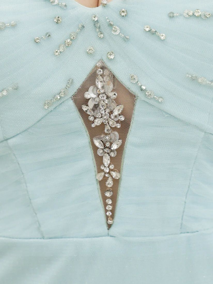 AngelR エンジェルアール フロントカットビジューメッシュタイトマイクロミニドレス ar25875