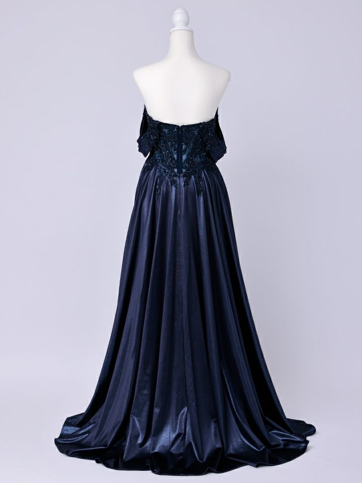 vanityME.couture. バニティミークチュール Noble Navy Couture ノーブル・ネイビー・クチュール ロングドレス 紺 クール vctr-l-cds525-1