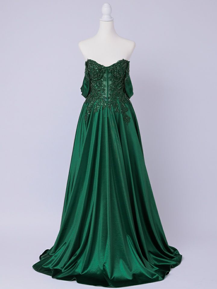 vanityME.couture. バニティミークチュール Noble Emerald Couture ノーブル・エメラルド・クチュール ロングドレス 緑 クール vctr-l-cds525-2