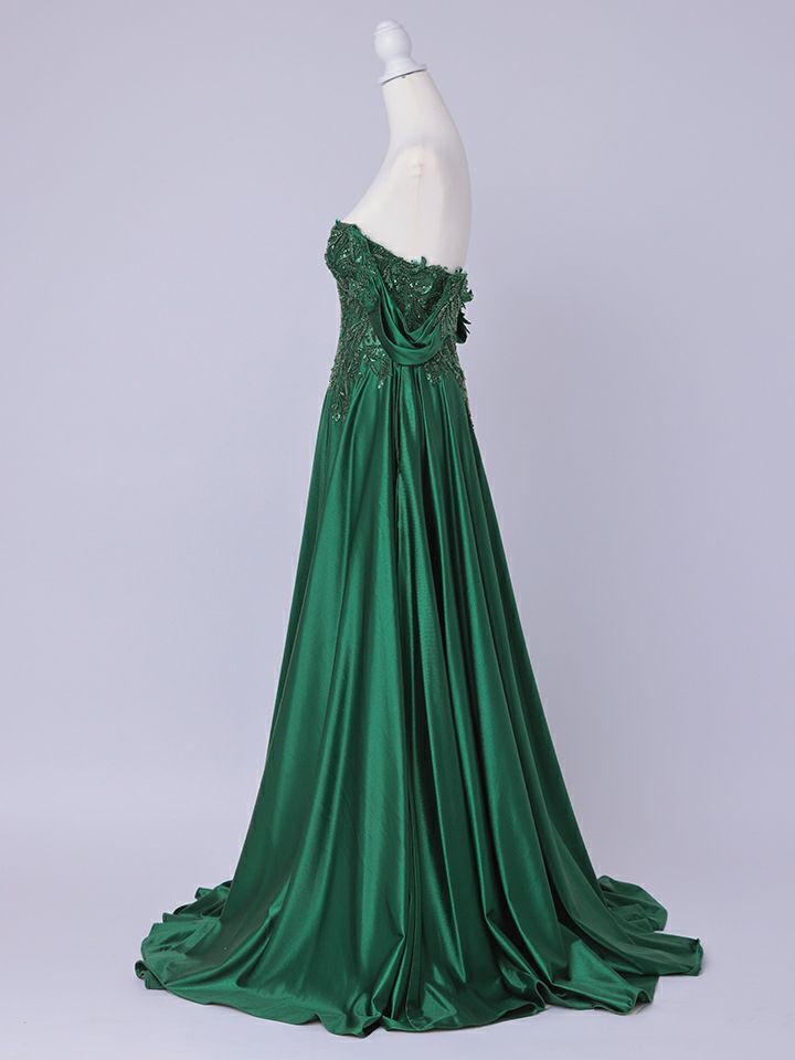 vanityME.couture. バニティミークチュール Noble Emerald Couture ノーブル・エメラルド・クチュール ロングドレス 緑 クール vctr-l-cds525-2
