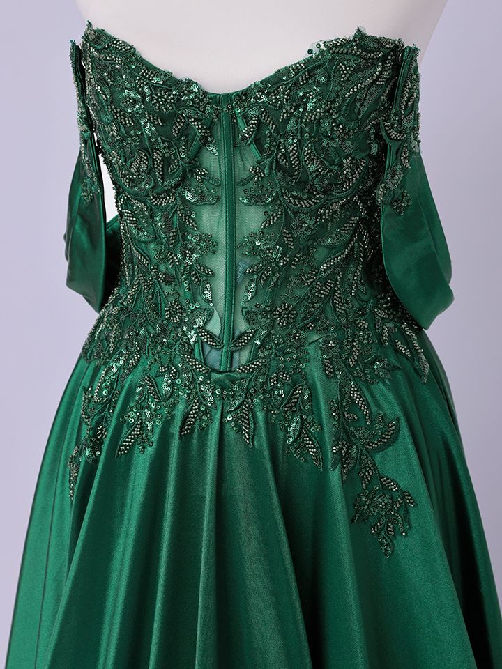 vanityME.couture. バニティミークチュール Noble Emerald Couture ノーブル・エメラルド・クチュール ロングドレス 緑 クール vctr-l-cds525-2