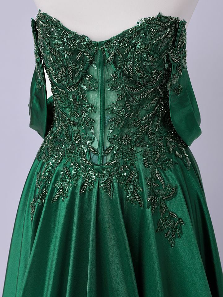 vanityME.couture. バニティミークチュール Noble Emerald Couture ノーブル・エメラルド・クチュール ロングドレス 緑 クール vctr-l-cds525-2
