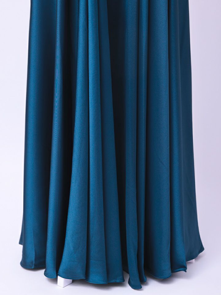 vanityME.couture. バニティミークチュール Silky FrenchNavy Couture シルキー・フレンチネイビー・クチュール ロングドレス 紺 サテン シンプル vctr-l-7449-3