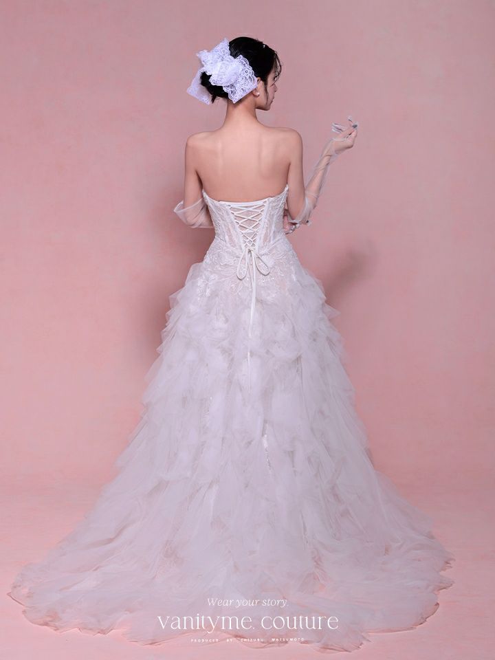 vanityME.couture. バニティミークチュール Blanc Neige Couture ブラン・ネージュ・クチュール ロングドレス 白 ホワイト バースデー vctr-l-wl016