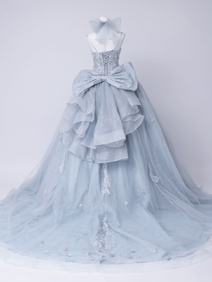 vanityME.couture. バニティミークチュール Dusty Ange Couture ダスティ・アンジュ・クチュール ロングドレス バースデー ダスティブルー くすみブルー 天使 vctr-l-5073