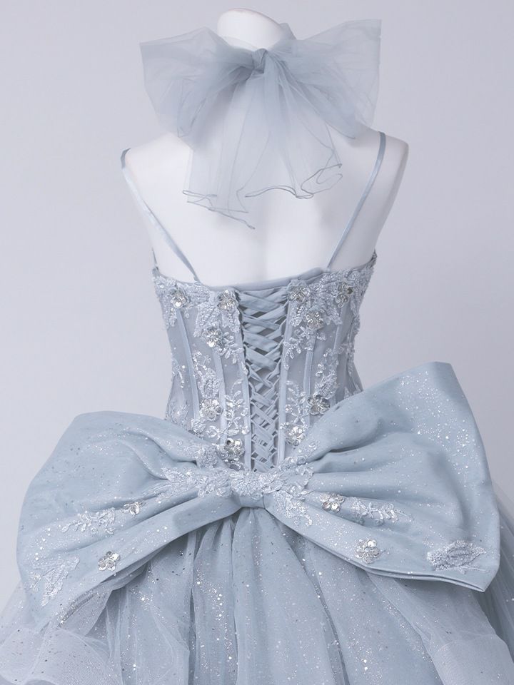 vanityME.couture. バニティミークチュール Dusty Ange Couture ダスティ・アンジュ・クチュール ロングドレス バースデー ダスティブルー くすみブルー 天使 vctr-l-5073