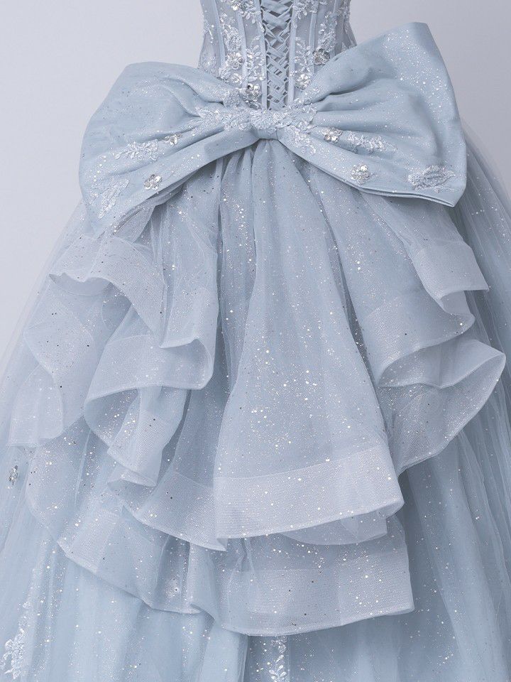 vanityME.couture. バニティミークチュール Dusty Ange Couture ダスティ・アンジュ・クチュール ロングドレス バースデー ダスティブルー くすみブルー 天使 vctr-l-5073