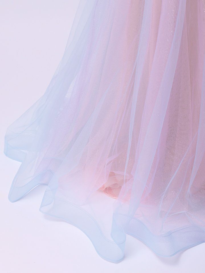 vanityME.couture. バニティミークチュール Aurore Fleur Couture オーロラ・フルール・クチュール ロングドレス パステル グラデーション 刺繍 花柄 バースデー vctr-l-a1477