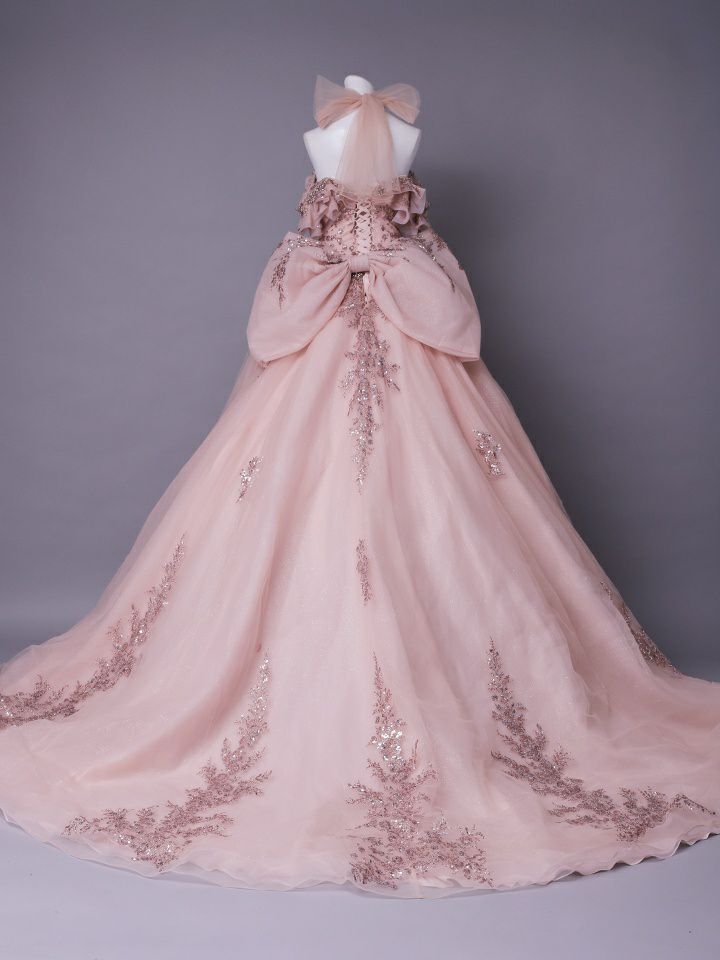 vanityME.couture. バニティミークチュール Dusty Rose Couture ダスティ・ローズ・クチュール ロングドレス ダスティピンク くすみピンク アンティーク グリッター バースデー vctr-l-5106