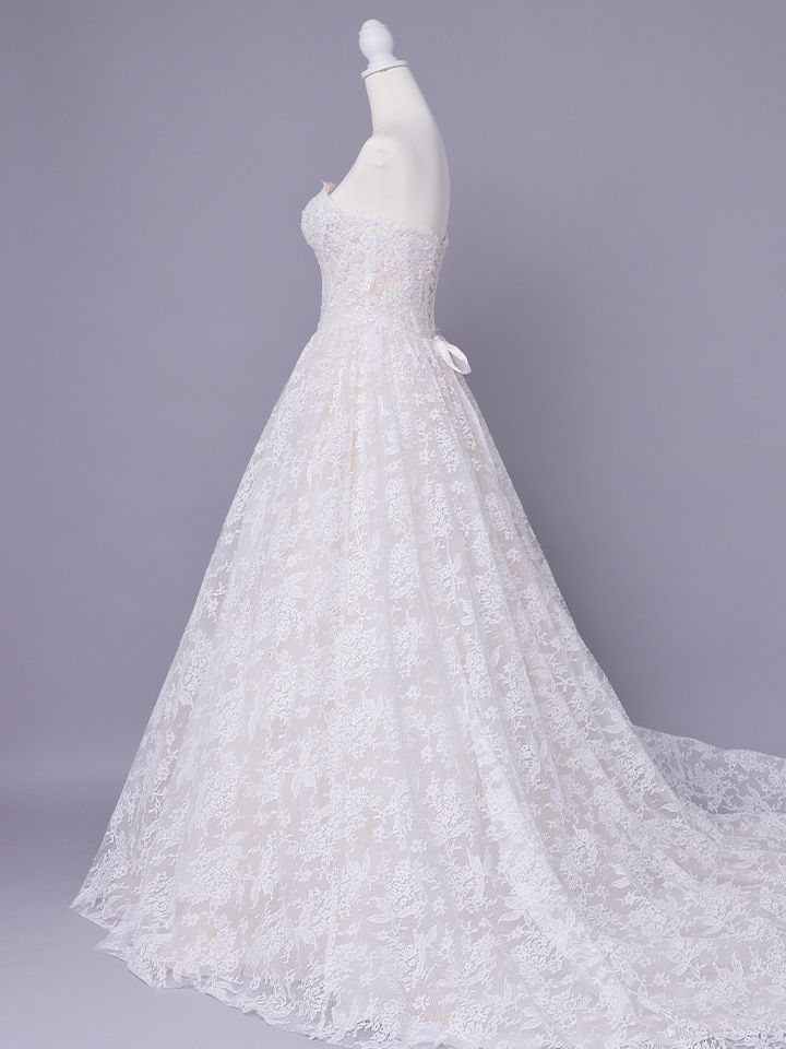 vanityME.couture. バニティミークチュール Blanc Dentelle Couture ブラン・ダンテル・クチュール ロングドレス 白 レース ウェディング バースデー vctr-l-wl061