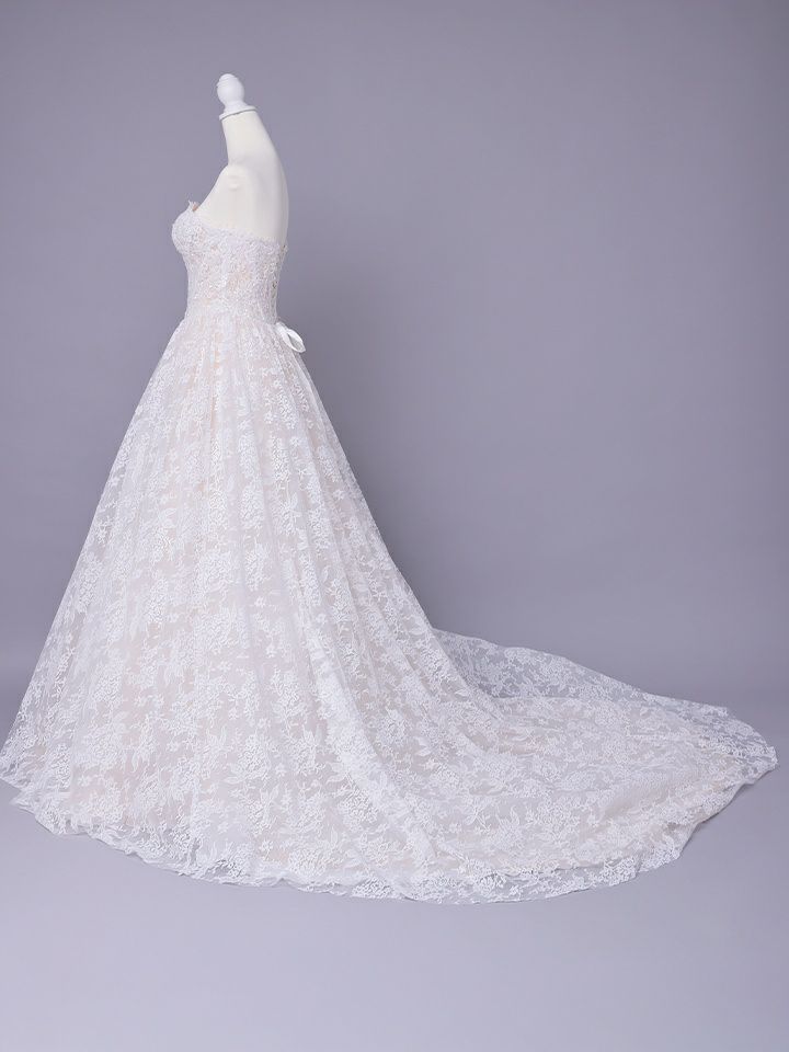 vanityME.couture. バニティミークチュール Blanc Dentelle Couture ブラン・ダンテル・クチュール ロングドレス 白 レース ウェディング バースデー vctr-l-wl061