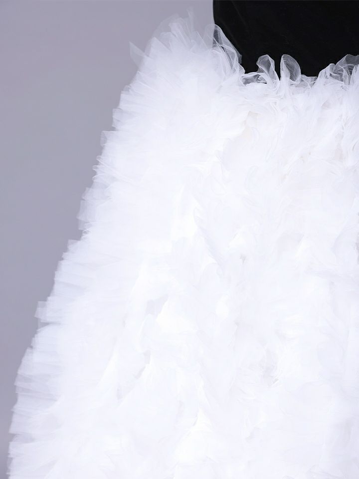 vanityME.couture. バニティミークチュール Quartz Ruffle Couture クォーツ・ラッフル・クチュール ロングドレス バースデー 白 ボリューム vctr-t-25083-2