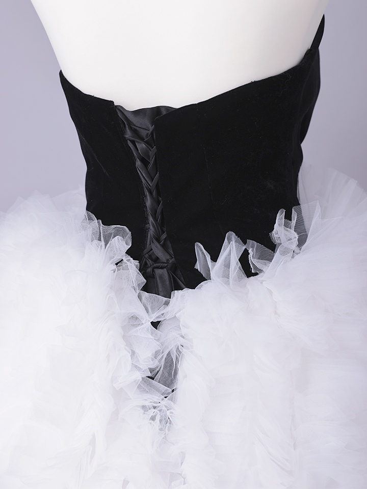 vanityME.couture. バニティミークチュール Quartz Ruffle Couture クォーツ・ラッフル・クチュール ロングドレス バースデー 白 ボリューム vctr-t-25083-2