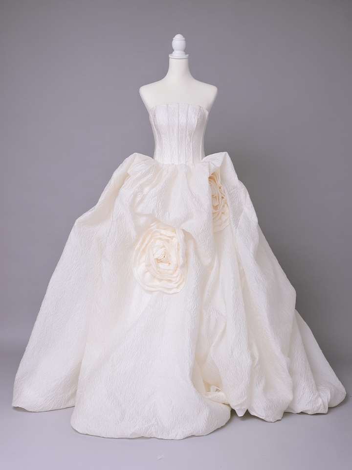 vanityME.couture. バニティミークチュール Blanc Rose Couture ブラン・ローズ・クチュール ロングドレス バースデー 白 薔薇 プリンセス vctr-t-25081-2