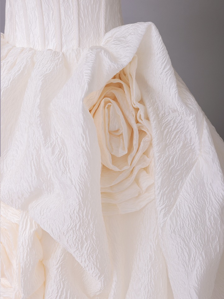 vanityME.couture. バニティミークチュール Blanc Rose Couture ブラン・ローズ・クチュール ロングドレス バースデー 白 薔薇 プリンセス vctr-t-25081-2