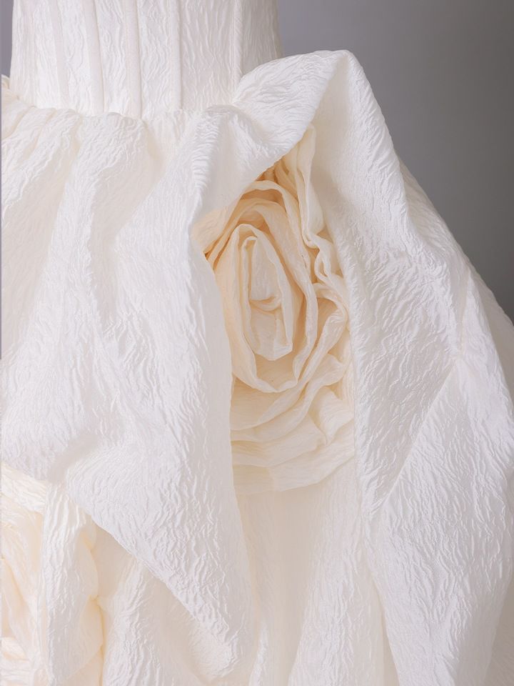 vanityME.couture. バニティミークチュール Blanc Rose Couture ブラン・ローズ・クチュール ロングドレス バースデー 白 薔薇 プリンセス vctr-t-25081-2