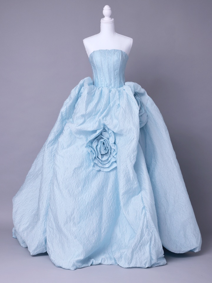 vanityME.couture. バニティミークチュール Ciel Rose Couture シエル・ローズ・クチュール ロングドレス バースデー ブルー 水色 薔薇 プリンセス vctr-t-25081-3