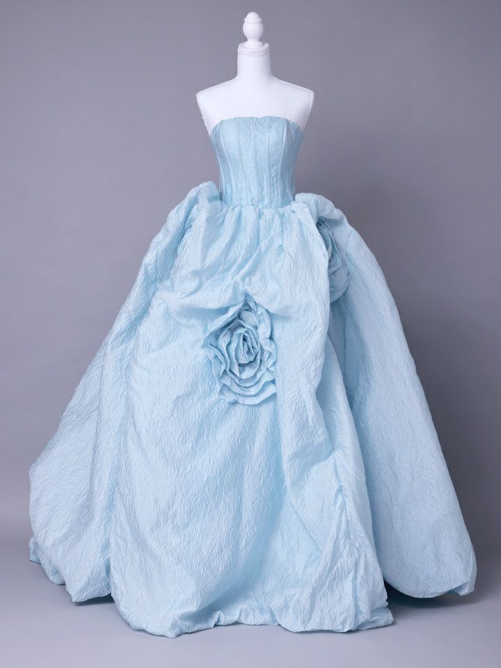 vanityME.couture. バニティミークチュール Ciel Rose Couture シエル・ローズ・クチュール ロングドレス バースデー ブルー 水色 薔薇 プリンセス vctr-t-25081-3