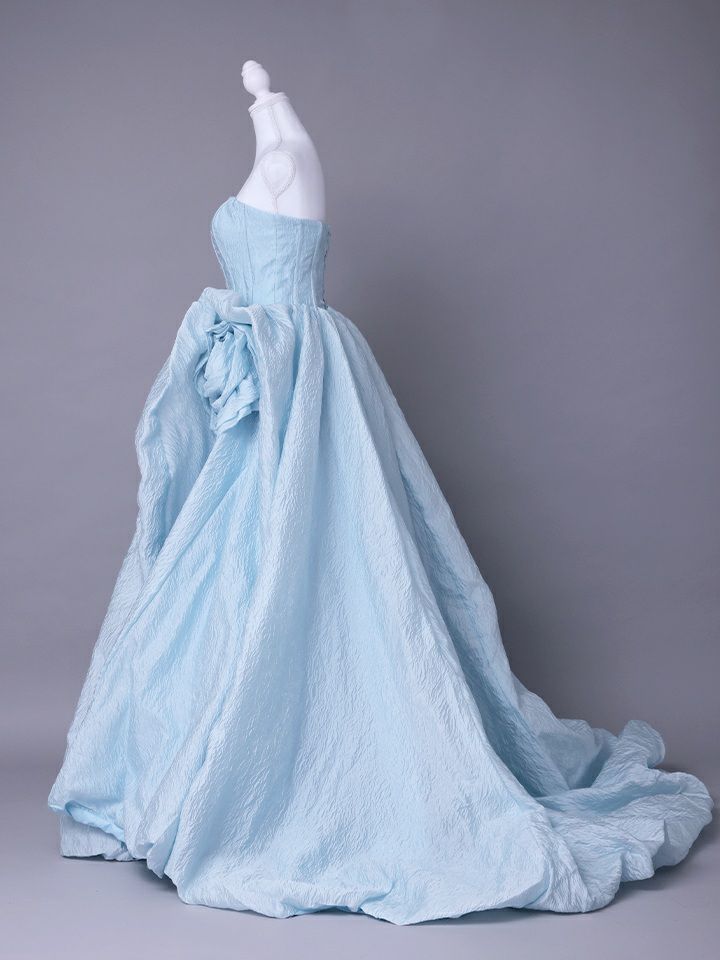 vanityME.couture. バニティミークチュール Ciel Rose Couture シエル・ローズ・クチュール ロングドレス バースデー ブルー 水色 薔薇 プリンセス vctr-t-25081-3