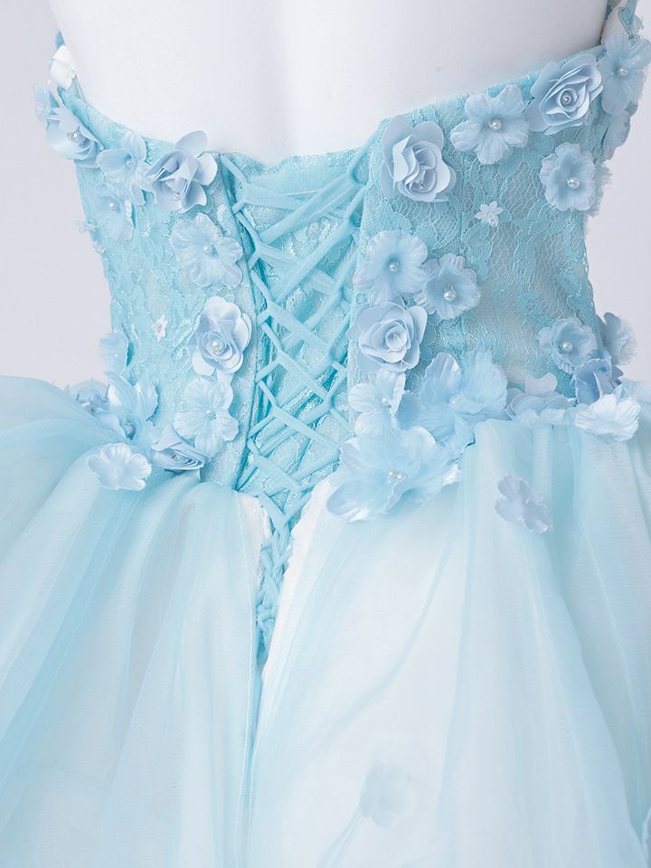 vanityME.couture. バニティミークチュール Ciel Fleur Couture シエル・フルール・クチュール ロングドレス ブルー 水色 花柄 フラワー バースデー vctr-t-25082-3