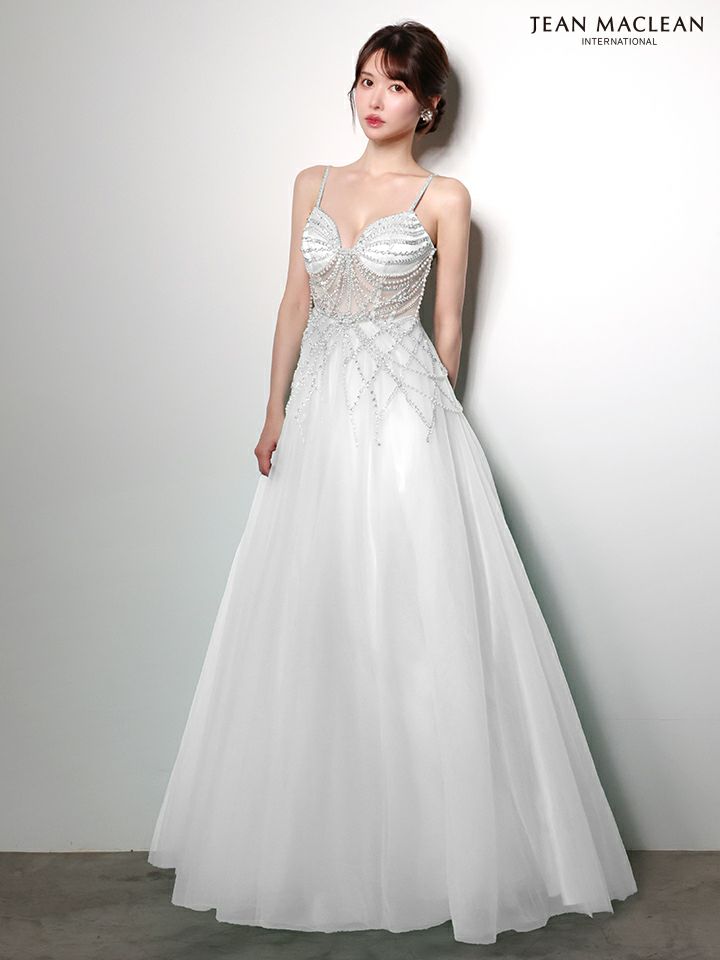 JEAN MACLEAN ジャンマクレーン シャンデリアビジュー/ジュエリー/パールチェーン/姫/ロングドレス  ja51004-c