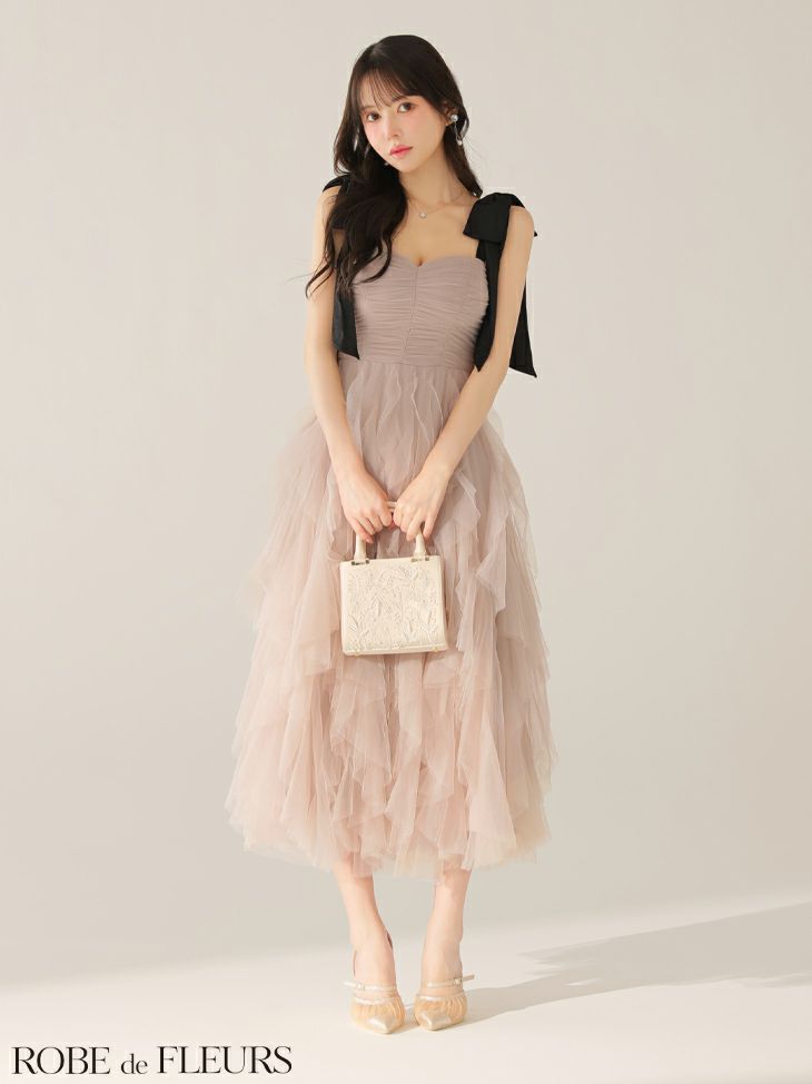 ROBE de FLEURS ローブドフルール シアーメッシュポインテッドトゥストラップパンプス【ヒール10.5cm】 sh104