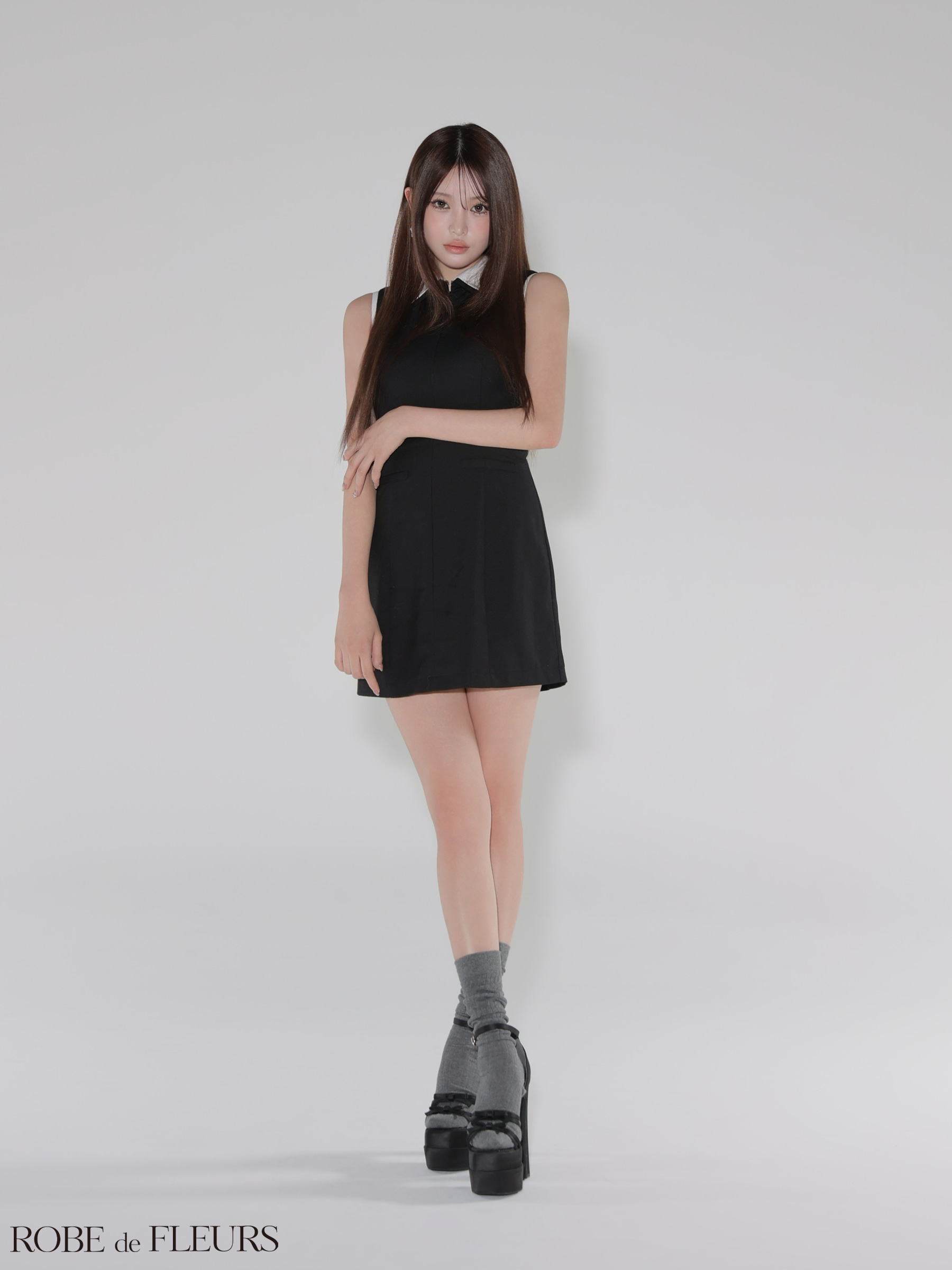 ROBE de FLEURS ローブドフルール ストームアンクルストラッププラットフォームサンダル【ヒール15cm】 sh105