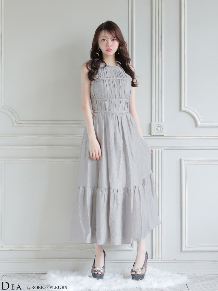 ROBE de FLEURS ローブドフルール ラインストーンビジュークリアメッシュパンプス【ヒール14cm】 sh106