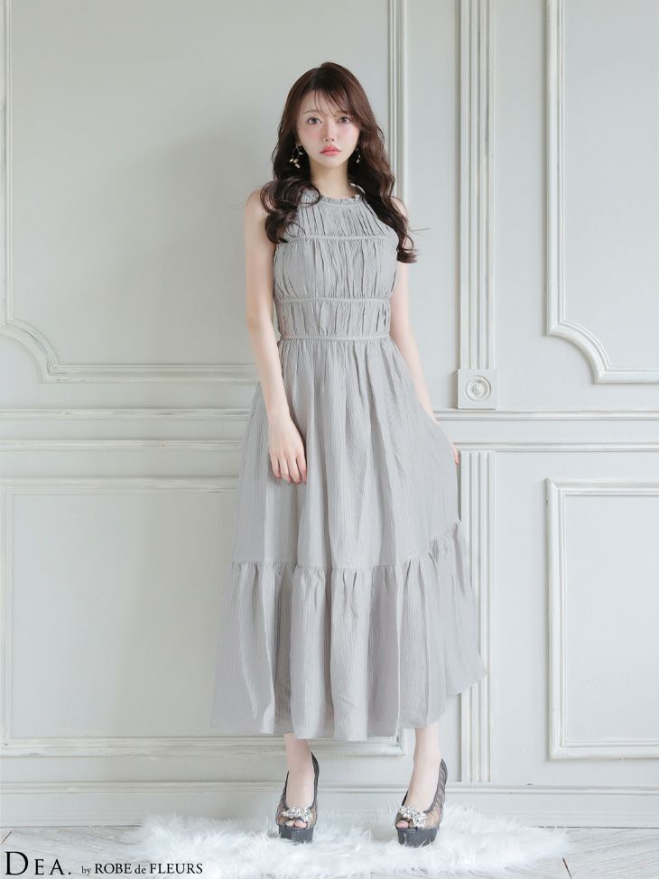 ROBE de FLEURS ローブドフルール ラインストーンビジュークリアメッシュパンプス【ヒール14cm】 sh106