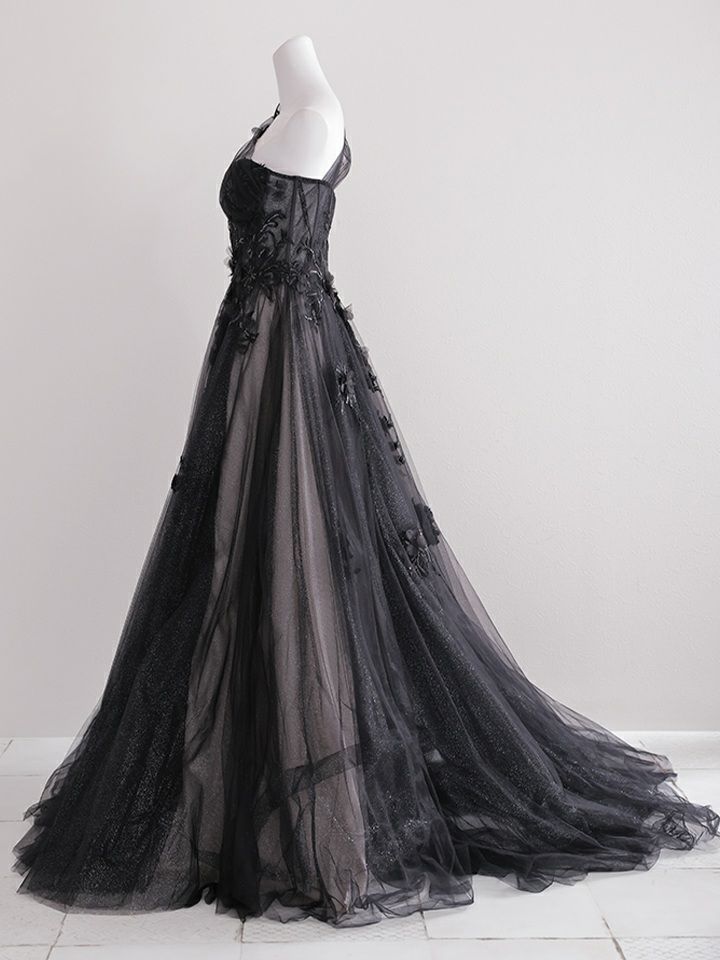 vanityME.couture. バニティミークチュール バースデードレス ワンショルダー フラワー ロングドレス ブラック  vctr-la-2382-5