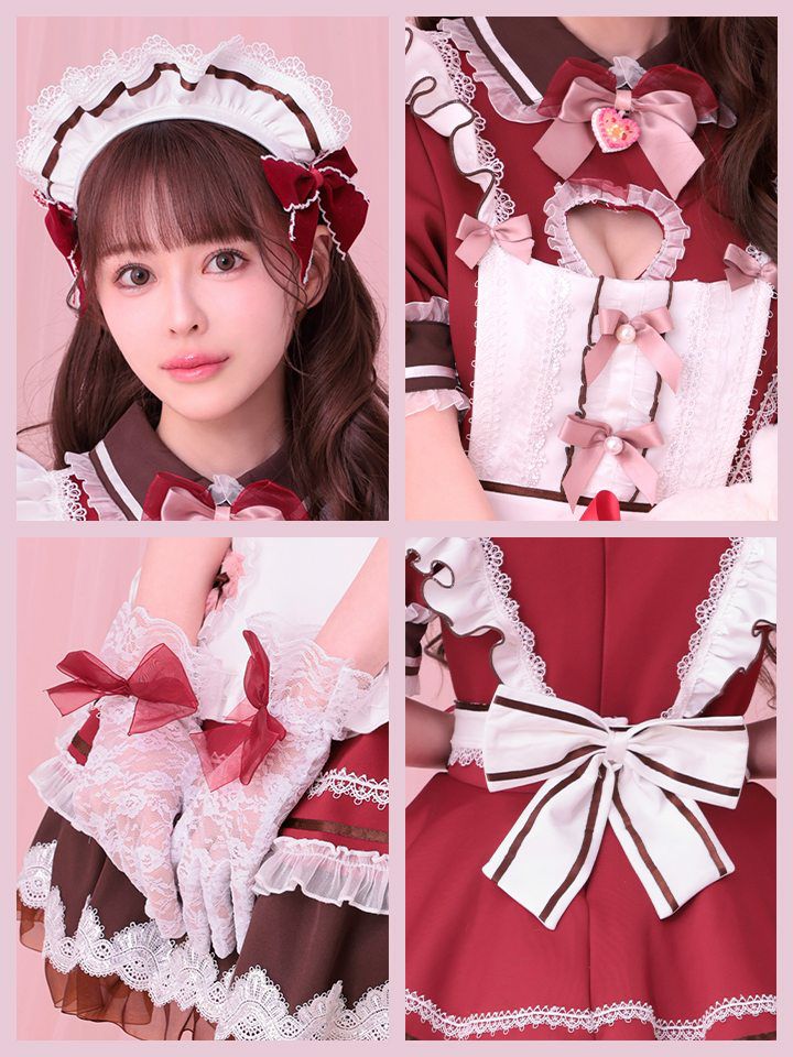 【10点セット】Malymoon マリームーン ハートインメルティリボンメイド [レッド] mlcs25151