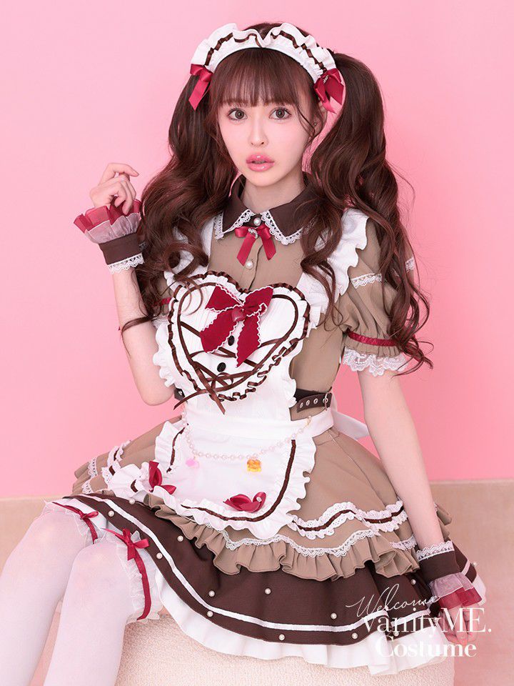 【10点セット】Malymoon マリームーン ホイップショコラリボンメイド [ブラウン] mlcs25167