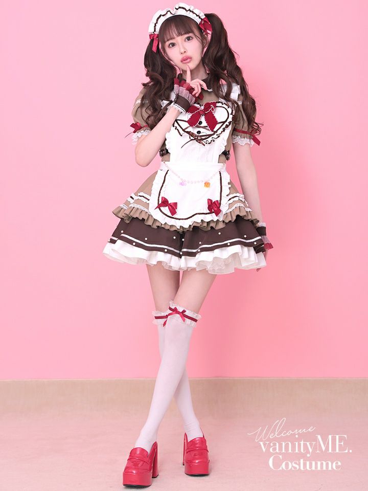 【10点セット】Malymoon マリームーン ホイップショコラリボンメイド [ブラウン] mlcs25167