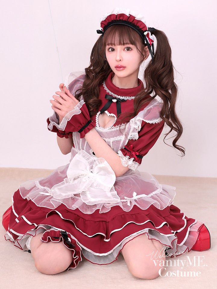 【9点セット】Malymoon マリームーン バレンタインハートホワイトチュールメイド[レッド] mlcs25158