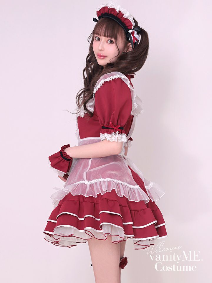 【9点セット】Malymoon マリームーン バレンタインハートホワイトチュールメイド[レッド] mlcs25158