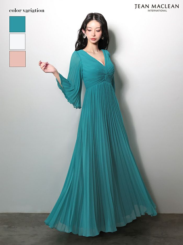 JEAN MACLEAN ジャンマクレーン ロングフレアスリーブ/シフォン/ワン