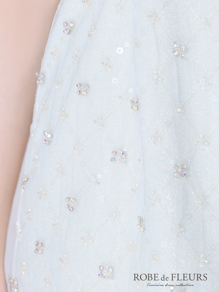 ROBE de FLEURS ローブドフルール ビジューリボンハートカットタイトミニキャバドレス【デコルテパーツ取り外し可能】 fm3426