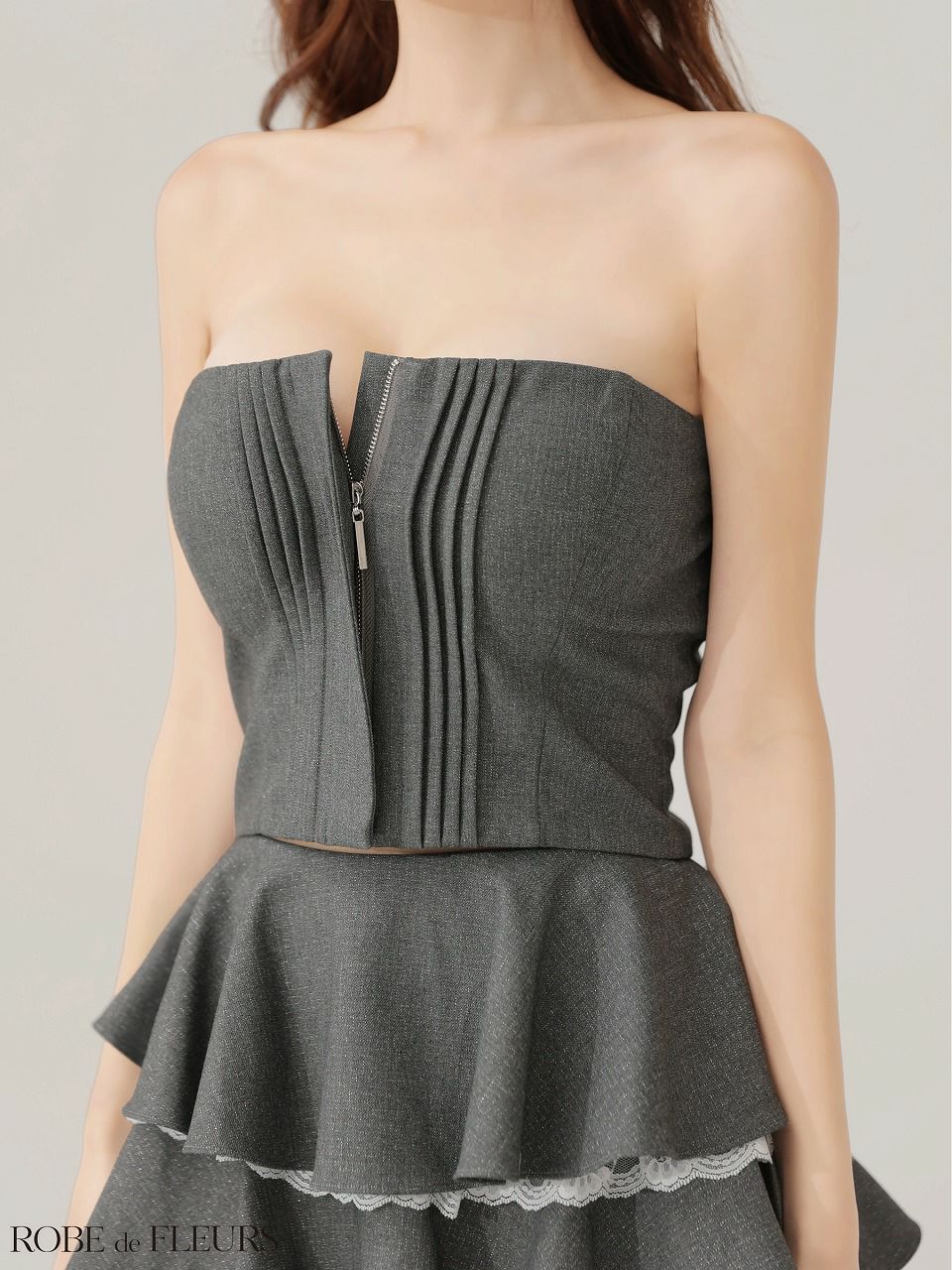 ROBE de FLEURS ローブドフルール 【XSサイズあり】 ラメツイルフリル