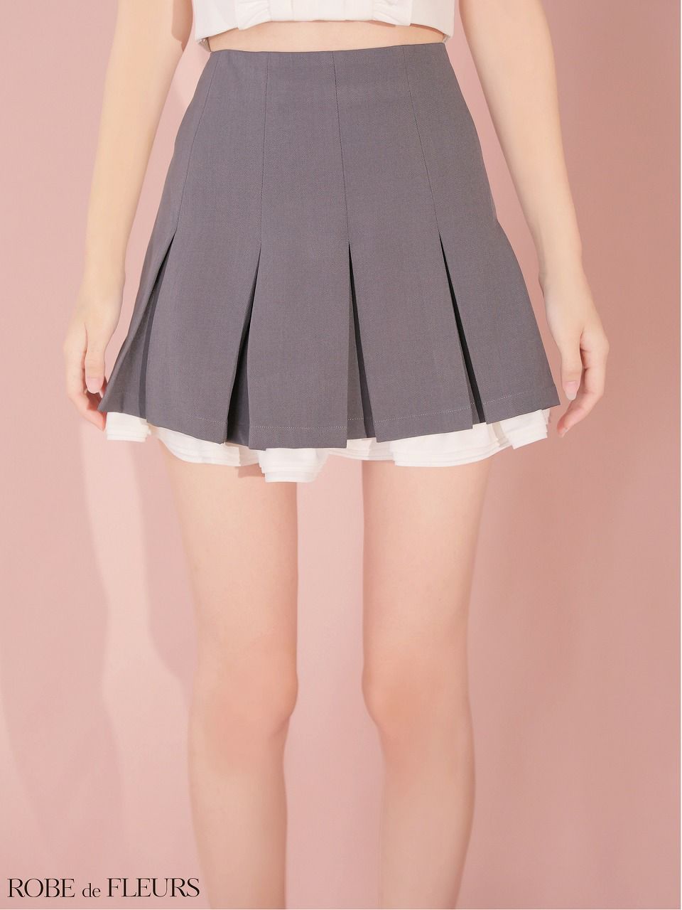 ROBE de FLEURS ローブドフルール 【XSサイズあり】フリルプリーツセットアップミニキャバドレス fm4609