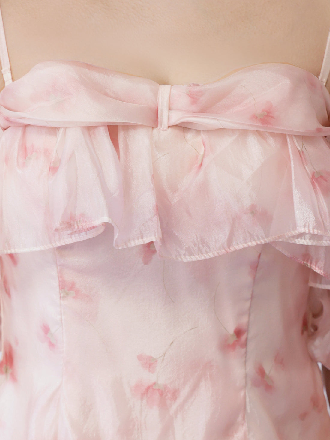 AngelR エンジェルアール 花柄シフォンオフショル2WAYフリルフレアマイクロミニドレス ar26802