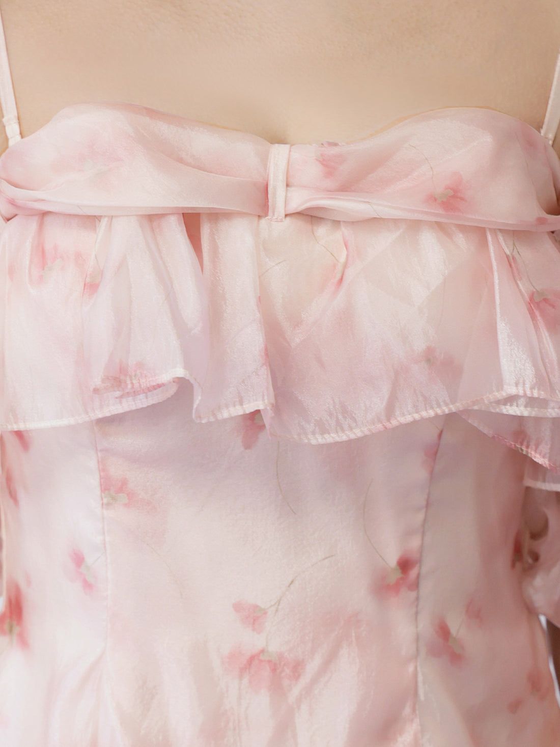 AngelR エンジェルアール 花柄シフォンオフショル2WAYフリルフレアマイクロミニドレス ar26802