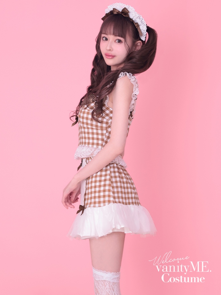 【3点セット】いちごたるとメイドちゃん チョコレートソースがけ [レッド/ブラウン] vcsmd-250839